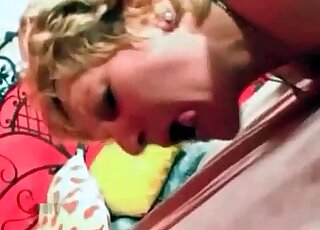 Dog's penis makes its way deep inside the wet pussy of a zoophile slut