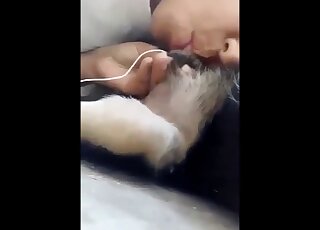 Camera positioned underneath as we see that bitch enjoy bestiality