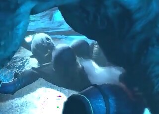 وحش رائع يمارس الجنس مع فتاة ناضجة ذات صدر كبير في الغابة